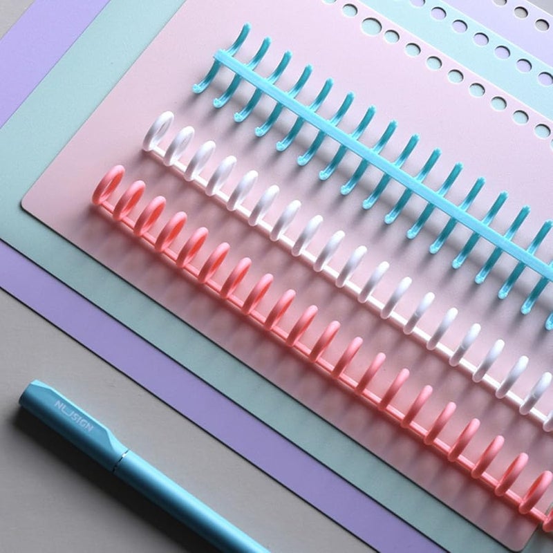 Macaron Black Comb Binding Spines 10 Pcs 30 Rings Office School Supplies - Image 2